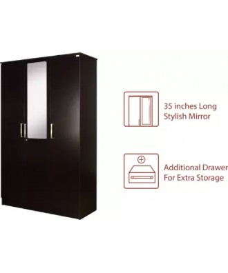 Flipkart perfect homes Julian Engineered wood 3 Door wardrobe