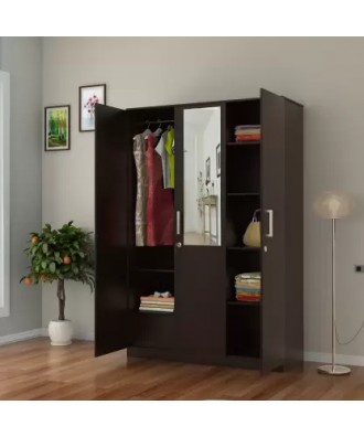 Flipkart perfect homes Julian Engineered wood 3 Door wardrobe