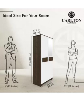 CARLTON LONDON Engineered Wood 2 door wardrobe