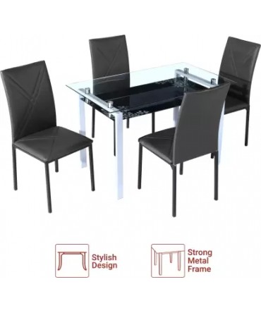 Flipkart perfect homes Luzon metal 4 seater Dining set