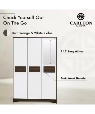 CARLTON LONDON Engineered Wood 4 door wardrobe