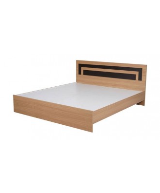 Cyril Engineered Wood Queen Size Bed in Teak Finish