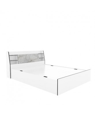 Marbito Engineered Wood King Size Box Storage Bed in White Finish