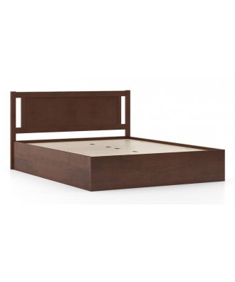 Brandenberg Solid Wood King Size Non Storage Bed in Dark Walnut Finish