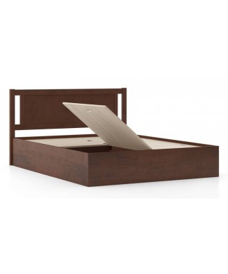 Brandenberg Solid Wood King Size Non Storage Bed in Dark Walnut Finish