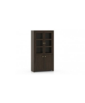 Theodore Two Glass Door display cabinet(Dark wenge finish)