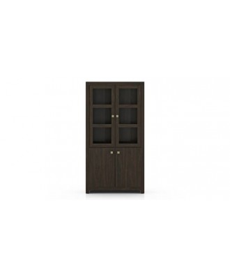 Theodore Two Glass Door display cabinet(Dark wenge finish)