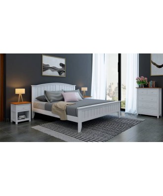 Evelyn chest of 5 drawers (white finish)