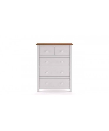 Evelyn chest of 5 drawers (white finish)