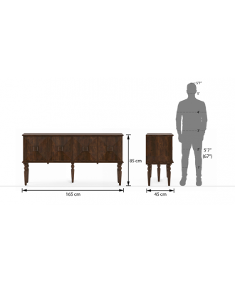 Mirasa wide sideboard (Mango walnut finish)