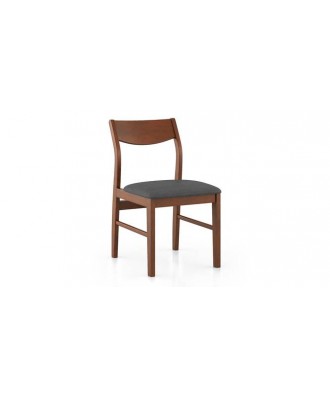 Augusta dining chair - set of 2 (Blue, Dark walnut finish)