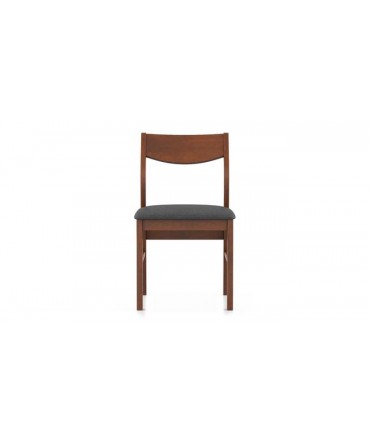 Augusta dining chair - set of 2 (Blue, Dark walnut finish)