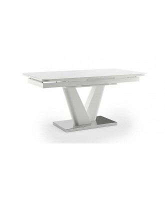 Caribu 4 to 6 extendable dining table, Finish - White