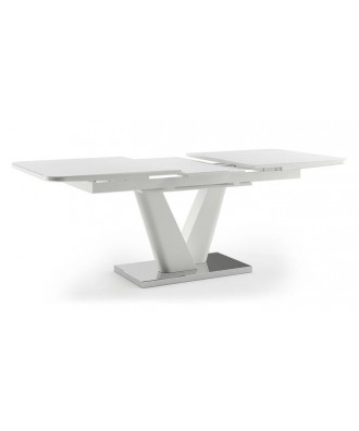 Caribu 4 to 6 extendable dining table, Finish - White