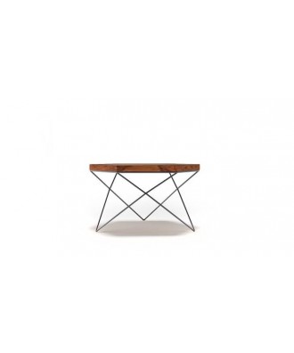 Dyson Abstract Metal Coffee Table in Teak Finish