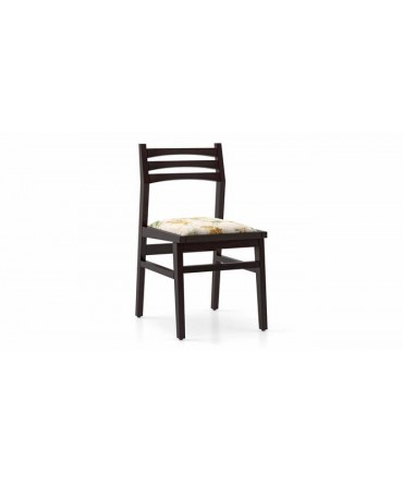 Leon Solid Wood Dining Chair set of 2 in Teak Finish