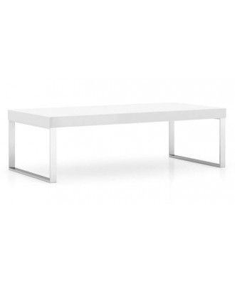 Marcel Rectangular Metal Coffee Table in White Gloss Finish