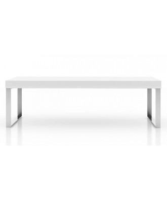 Marcel Rectangular Metal Coffee Table in White Gloss Finish