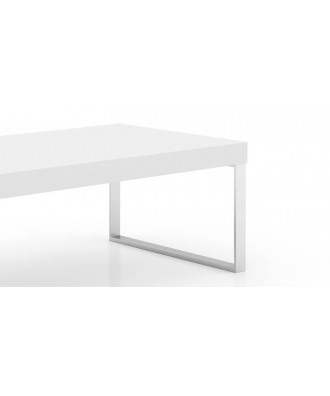 Marcel Rectangular Metal Coffee Table in White Gloss Finish