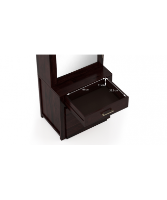 Fidora dressing table with stool (Teak finish)