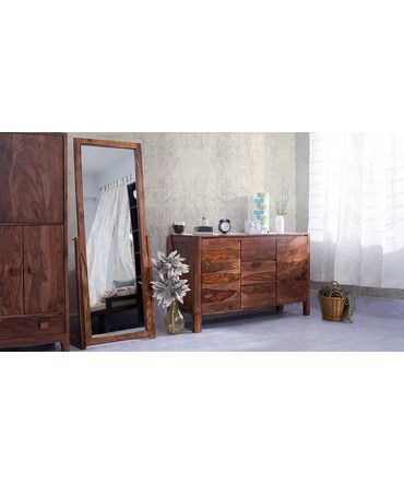 Sirius Standing Mirror Mahogany Finish