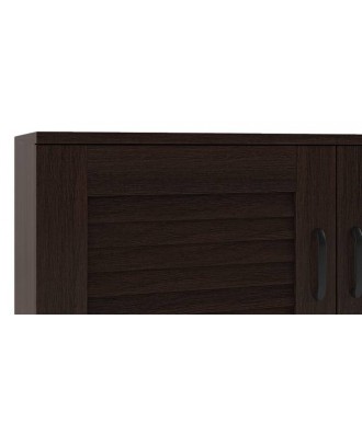 Bennis shoe cabinet(Dark walnut finish, 21 pair capacity, without seating configuration)