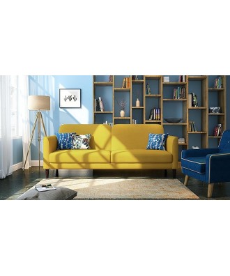 Felicity 3 Seater Sofa cum Bed In Yellow Colour