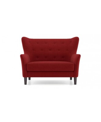 Frida 2 Seater Fabric Loveseat in Salsa Red Colour