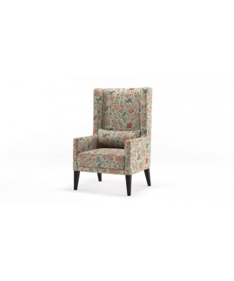 Morgen Lounge Chair in Calico Print Fabric