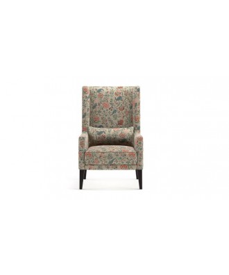 Morgen Lounge Chair in Calico Print Fabric