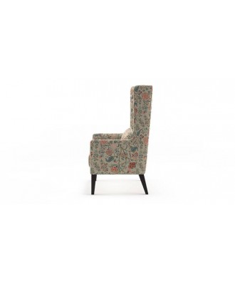 Morgen Lounge Chair in Calico Print Fabric