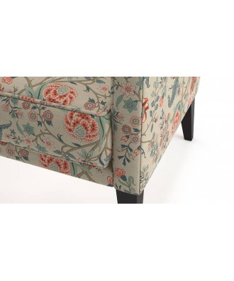 Morgen Lounge Chair in Calico Print Fabric