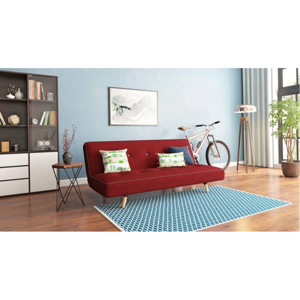 Zehnloch sofa cum bed (Red)