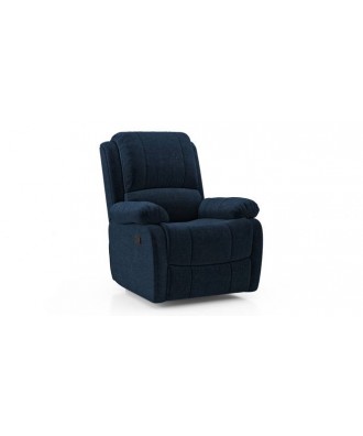 Lebowski Fabric One Seater Manual Recliner in Cobalt Fabric Colour