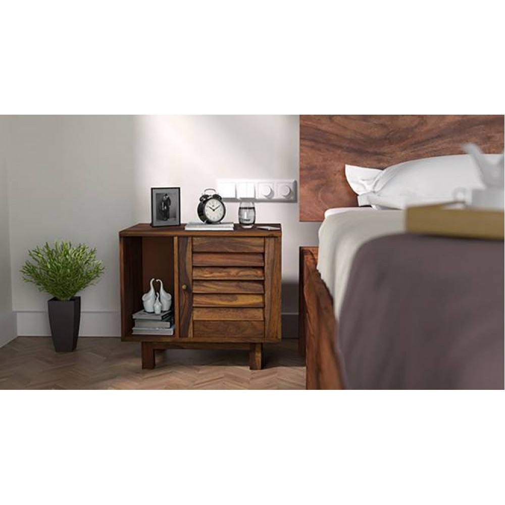 Terence Bedside Table(teak finish)