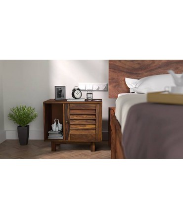 Terence Bedside Table(teak finish)